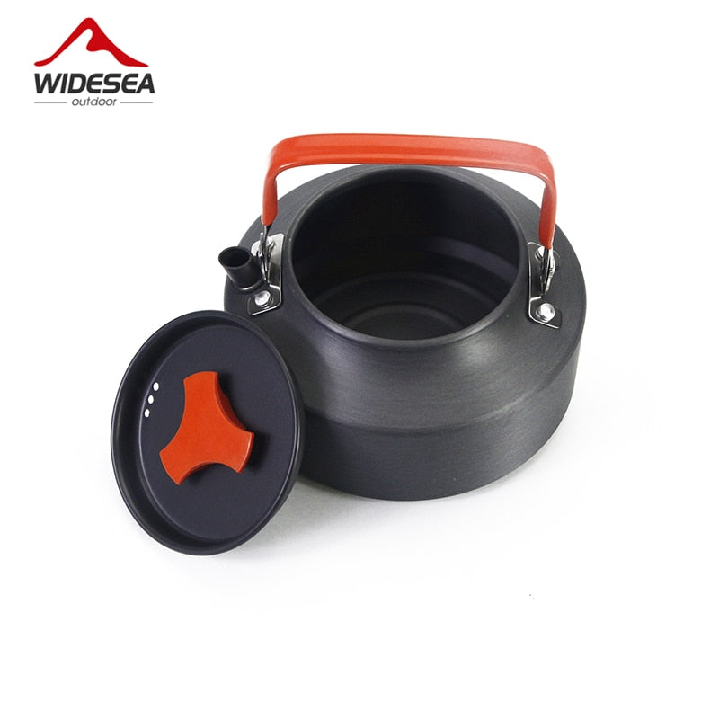 Portable Camping Tea Kettle 1.1L with Folding Handle by HitMyNeed