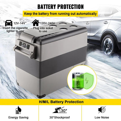 Portable Car Fridge Freezer 22-55L, 12/24V & AC by HitMyNeed