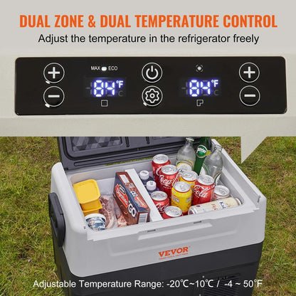 Portable Car Fridge Freezer with Wheels 35L-55L by HitMyNeed