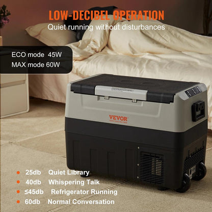 Portable Car Fridge Freezer with Wheels 35L-55L by HitMyNeed
