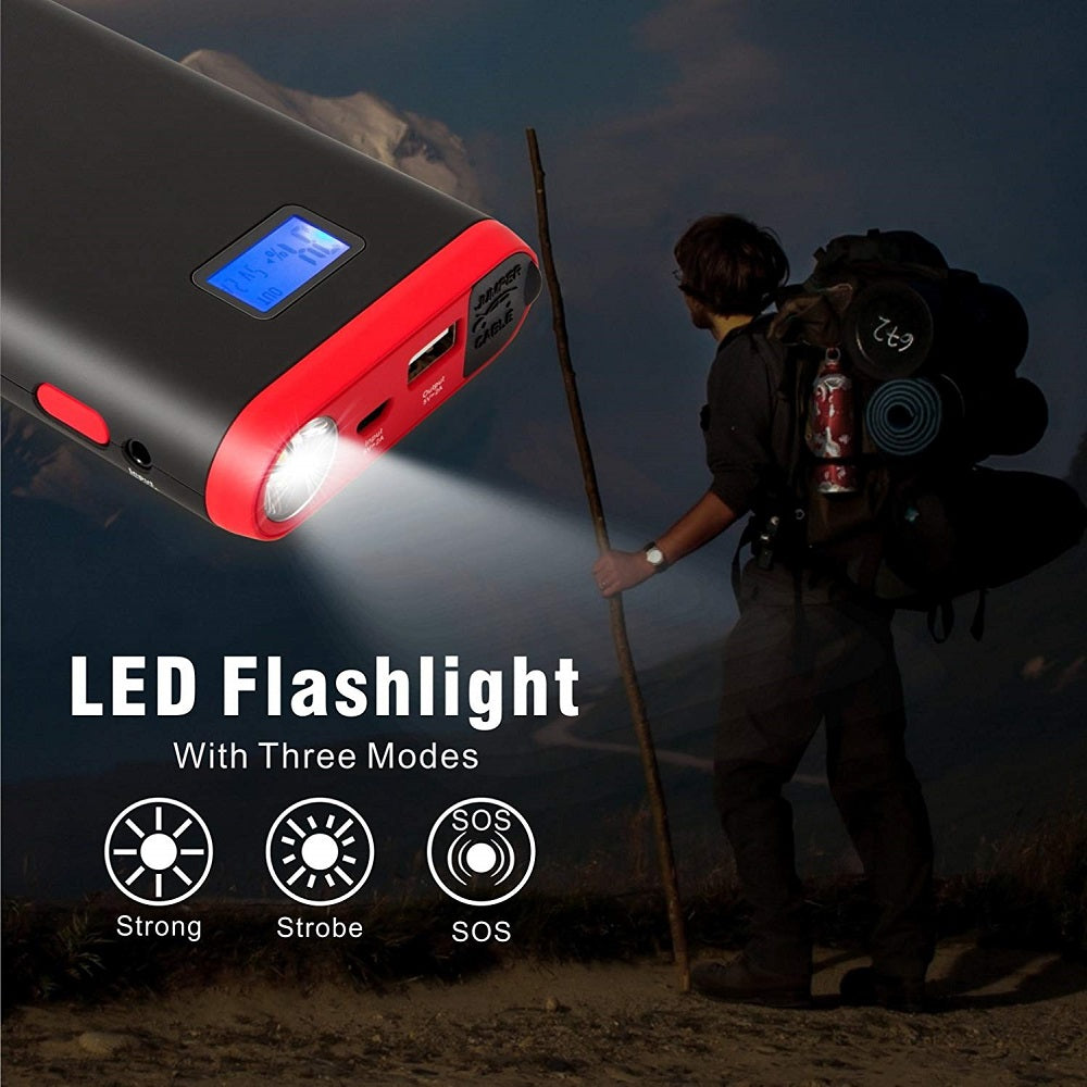 Portable Car Jump Starter 9000mAh with LED Flashlight by HitMyNeed