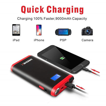 Portable Car Jump Starter 9000mAh with LED Flashlight by HitMyNeed