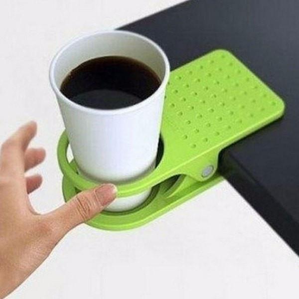 Portable Clip-On Desk Cup & Accessory Holder by HitMyNeed