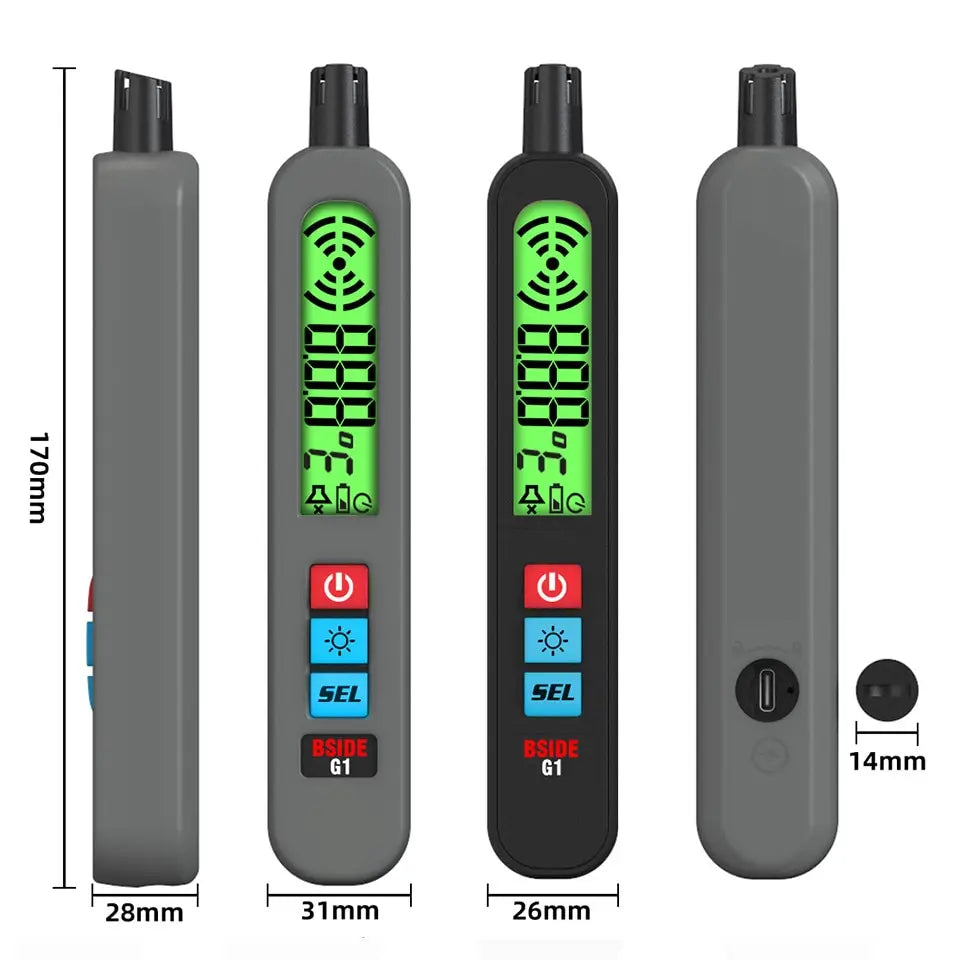 Portable Combustible Gas Detector with Temp & Humidity by HitMyNeed