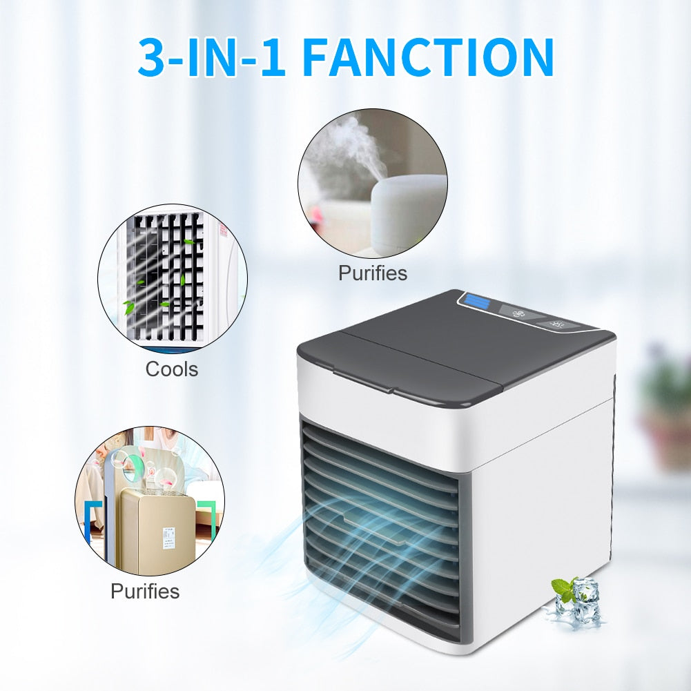Portable Compact Air Cooler with LED Lights by HitMyNeed