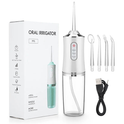 Portable Dental Water Jet Oral Irrigator, 3 Modes white-oral-irrigator by HitMyNeed