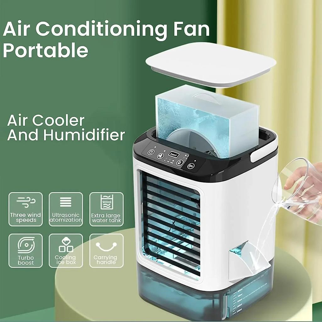 Portable Desktop Air Cooler Fan with Dual Mist by HitMyNeed