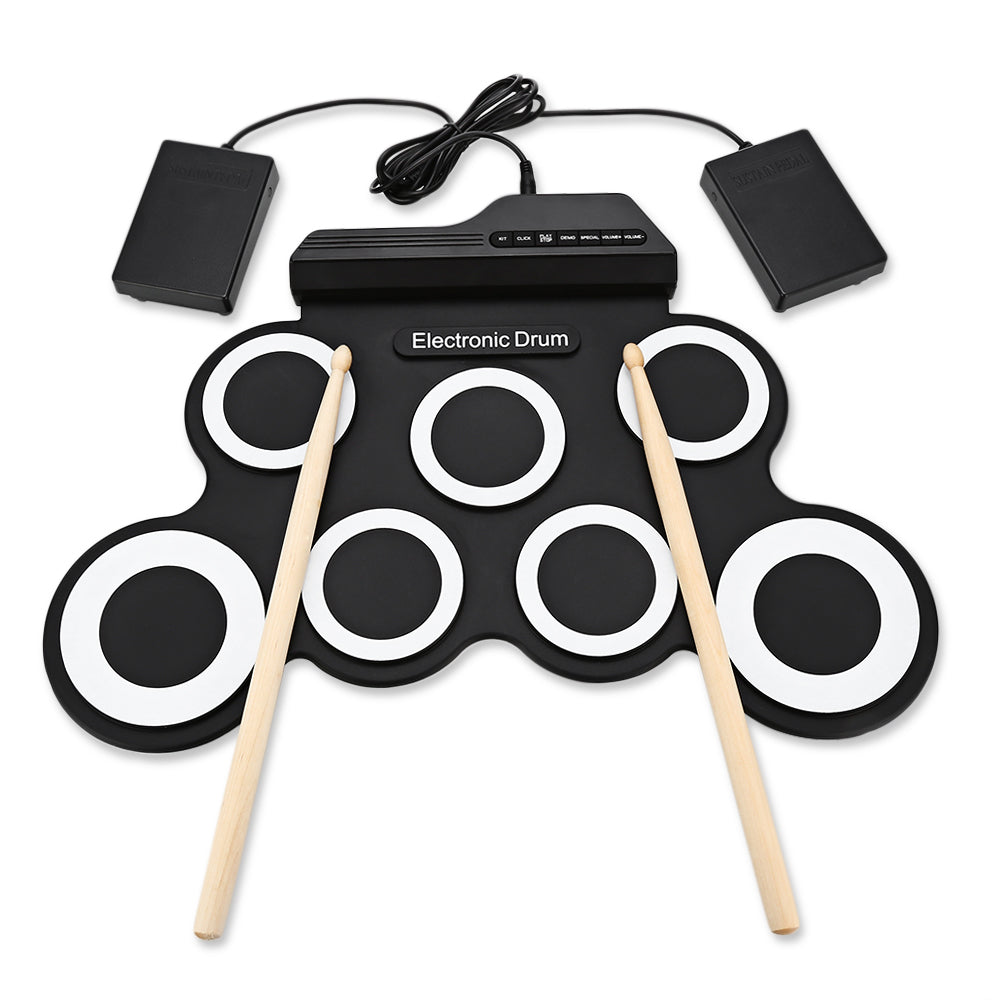 Portable Digital Silicone Drum Pad Kit by HitMyNeed