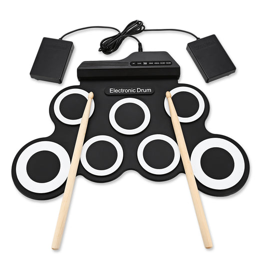 Portable Digital Silicone Drum Pad Kit by HitMyNeed