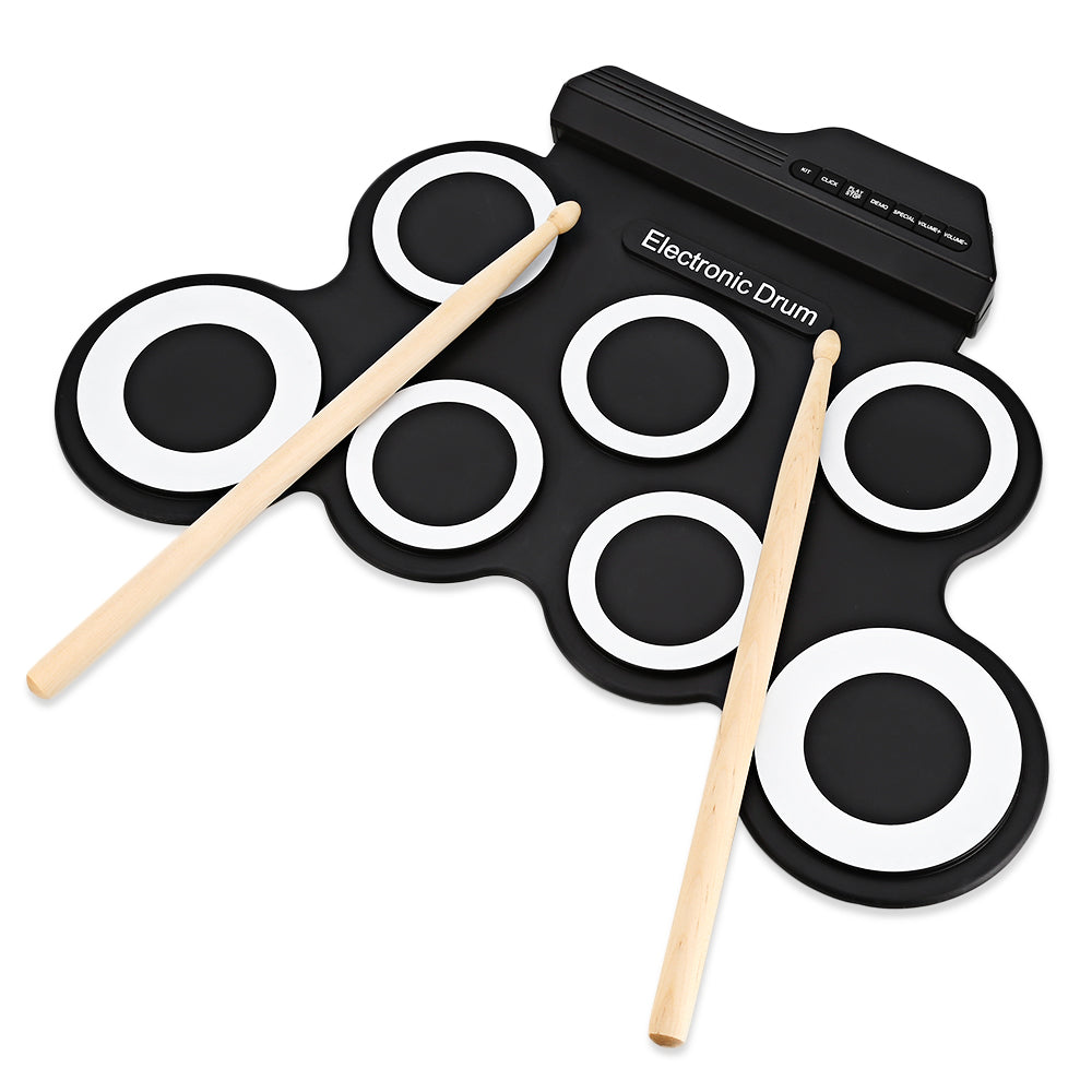 Portable Digital Silicone Drum Pad Kit by HitMyNeed
