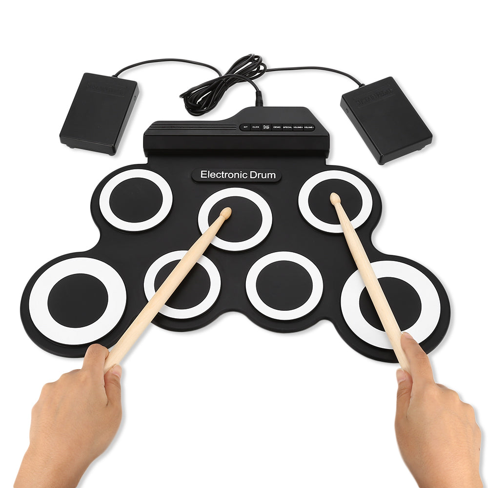 Portable Digital Silicone Drum Pad Kit by HitMyNeed