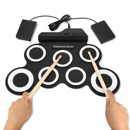 Portable Digital Silicone Drum Pad Kit by HitMyNeed