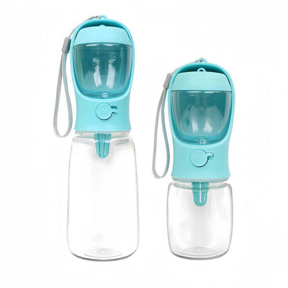 Portable Dog & Cat Travel Water Bottle with Food Box by HitMyNeed