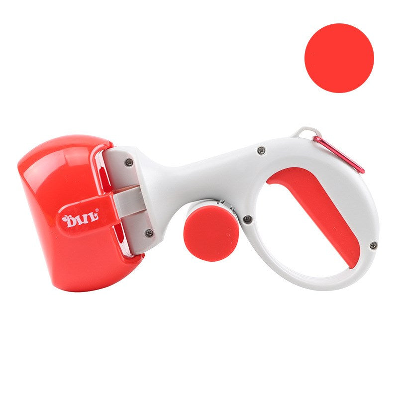 Portable Dog Pooper Scooper with Waste Bag Holder red-1pc by HitMyNeed