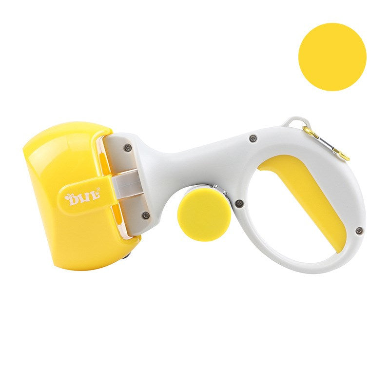 Portable Dog Pooper Scooper with Waste Bag Holder yellow-1pc by HitMyNeed