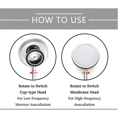 Portable Dual Head Cardiology Stethoscope by HitMyNeed