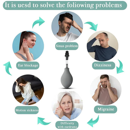 Portable Ear Pressure Relief Tool with 3 Earplugs by HitMyNeed