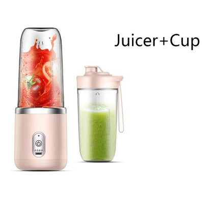 Portable Electric 300ml Juicer and Mixer Cup pink-juicer-cup by HitMyNeed