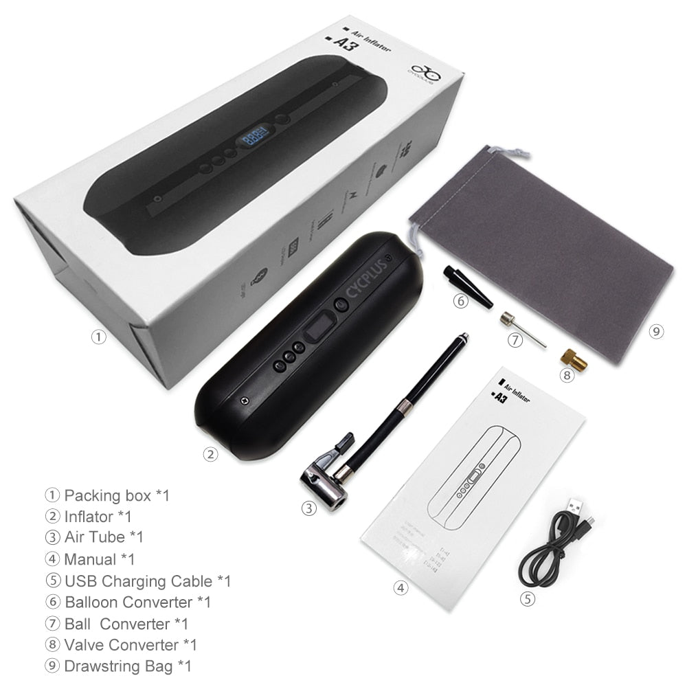 Portable Electric Air Pump Mini Smart Inflator 150 PSI by HitMyNeed