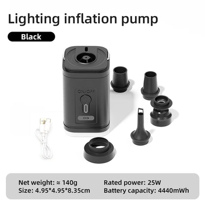 Portable Electric Air Pump Wireless Inflator & Deflator black by HitMyNeed