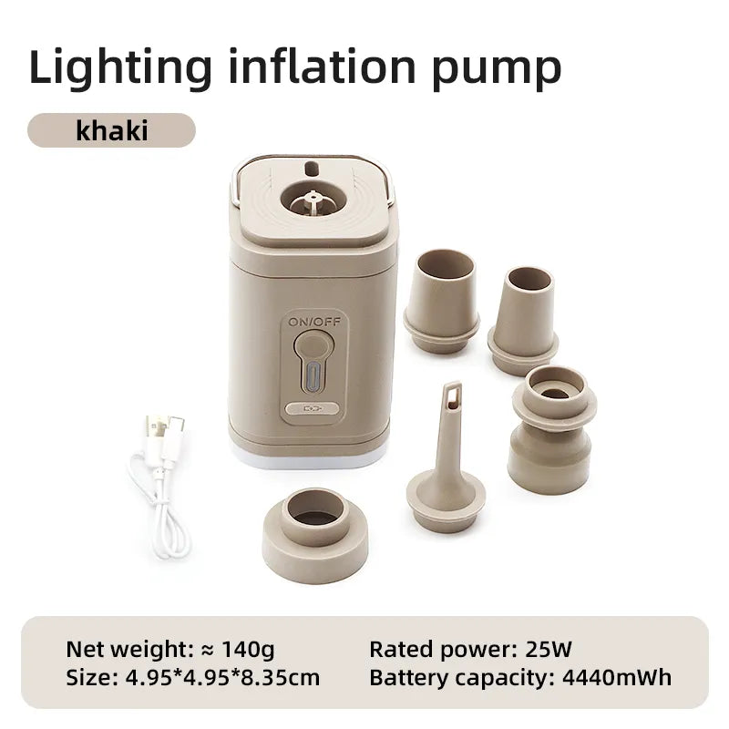 Portable Electric Air Pump Wireless Inflator & Deflator gold by HitMyNeed