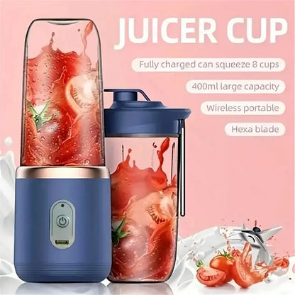 Portable Electric Blender Bottle with 6 Blades by HitMyNeed