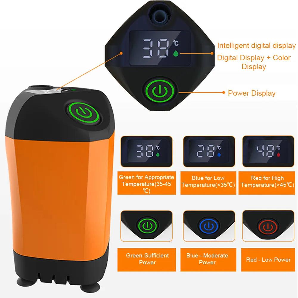 Portable Electric Camping Shower with Digital Display by HitMyNeed