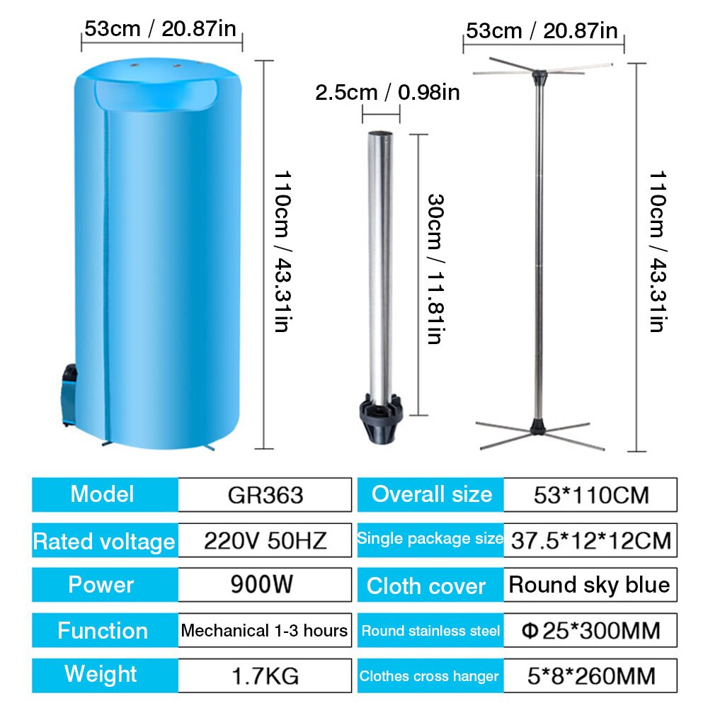 Portable Electric Clothes Dryer with Timer by HitMyNeed