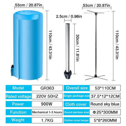 Portable Electric Clothes Dryer with Timer by HitMyNeed