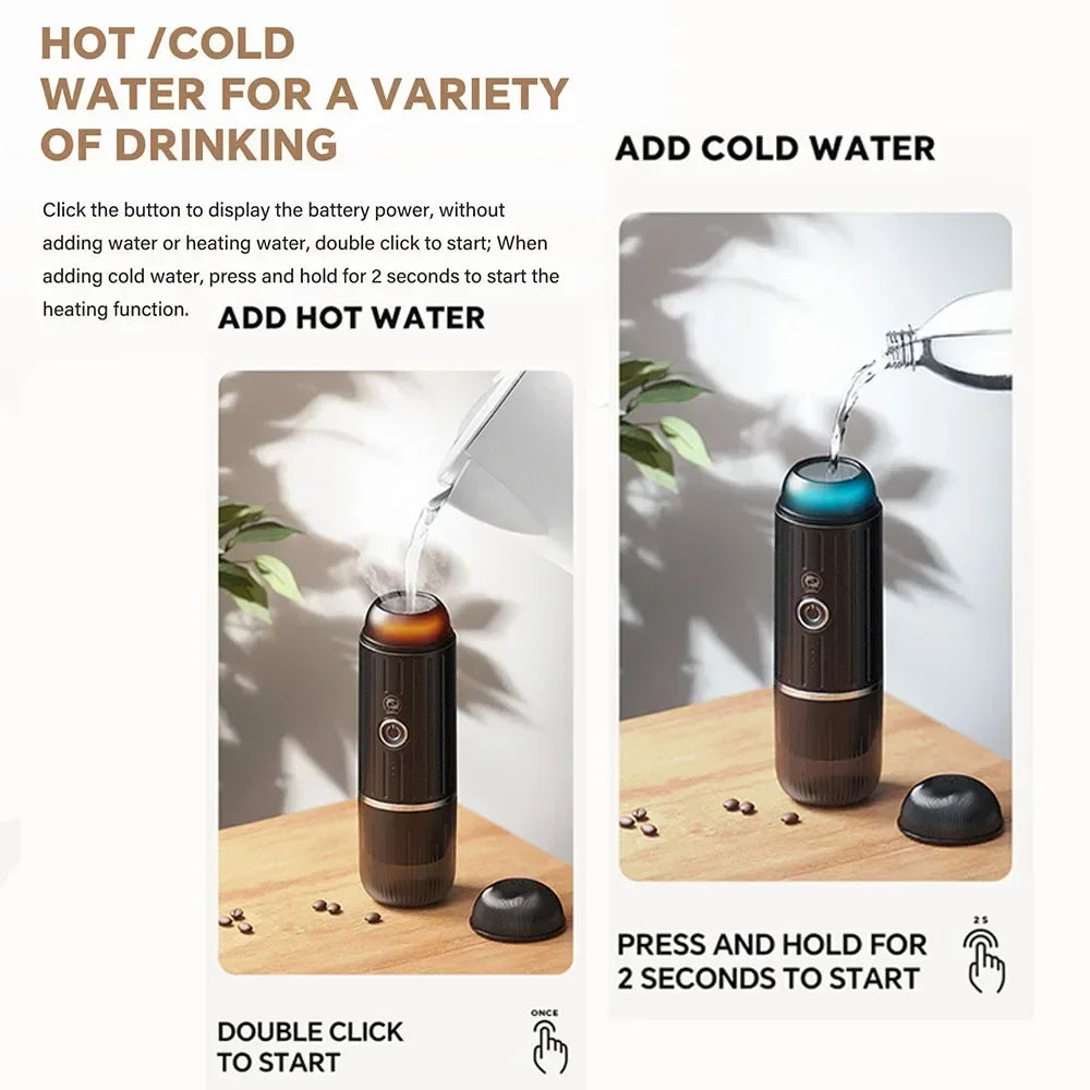 Portable Electric Espresso Maker for Capsules & Ground by HitMyNeed