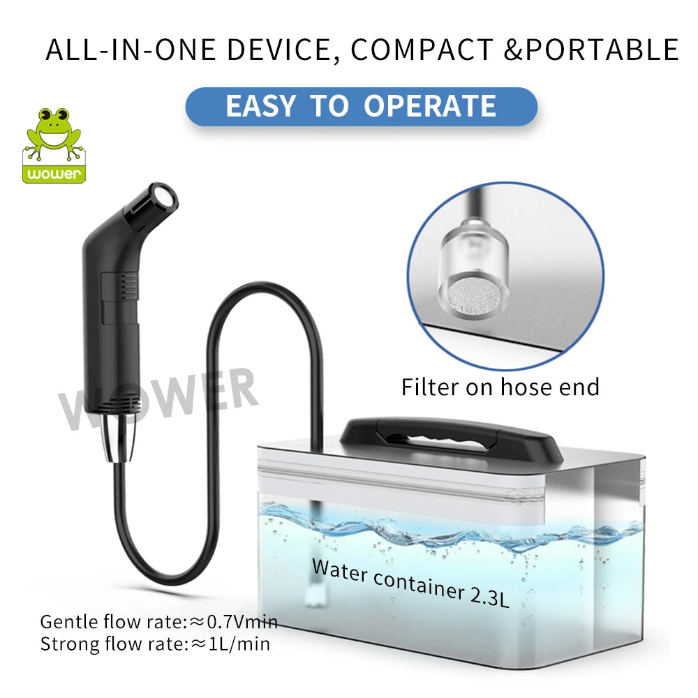 Portable Electric Travel Bidet 2.3L Rechargeable Shattaf by HitMyNeed
