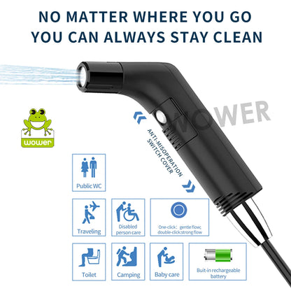 Portable Electric Travel Bidet 2.3L Rechargeable Shattaf by HitMyNeed