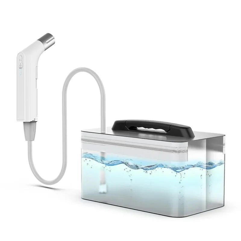 Portable Electric Travel Bidet 2.3L Rechargeable Shattaf white by HitMyNeed