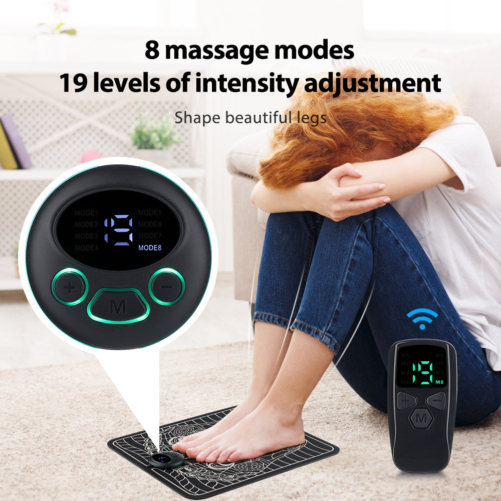 Portable EMS Foot Massager Pad with Remote by HitMyNeed