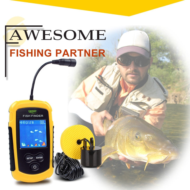 Portable Fish Finder with Sonar Sensor & Display by HitMyNeed