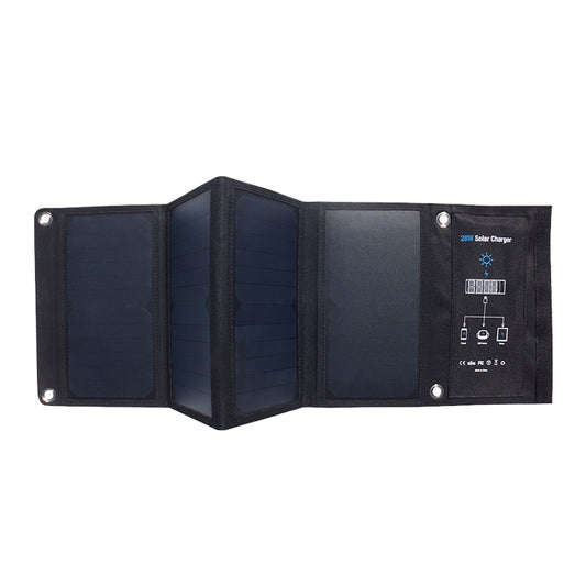 Portable Foldable 28W Solar Charger with USB Ports by HitMyNeed