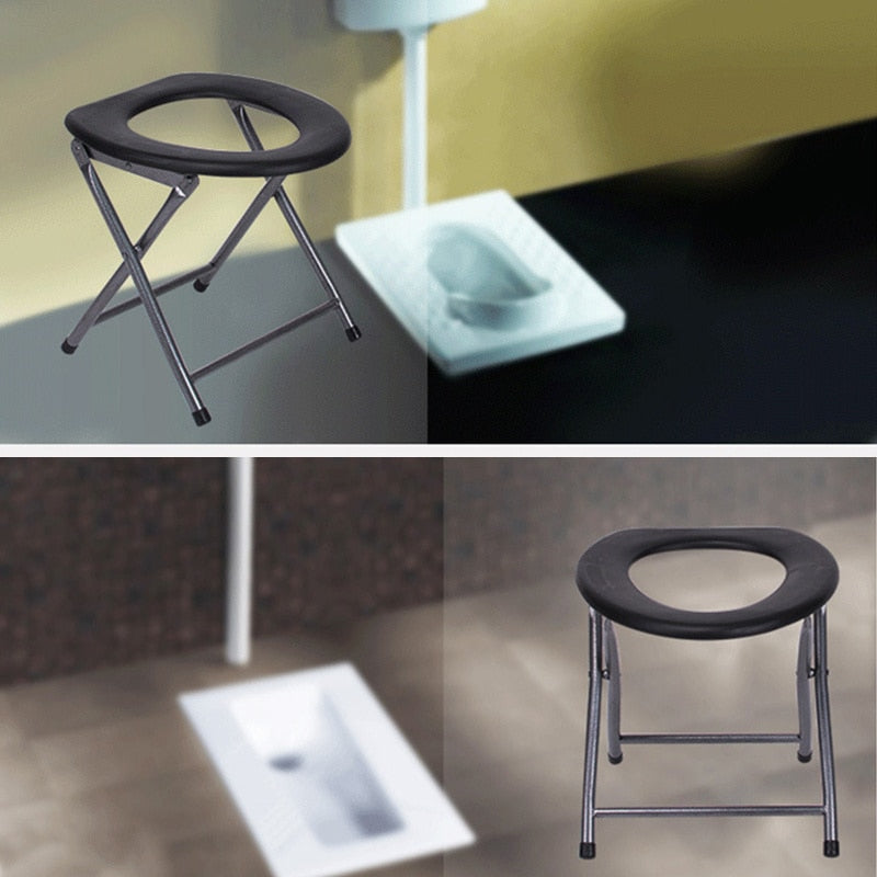 Portable Foldable Camping Toilet Chair by HitMyNeed