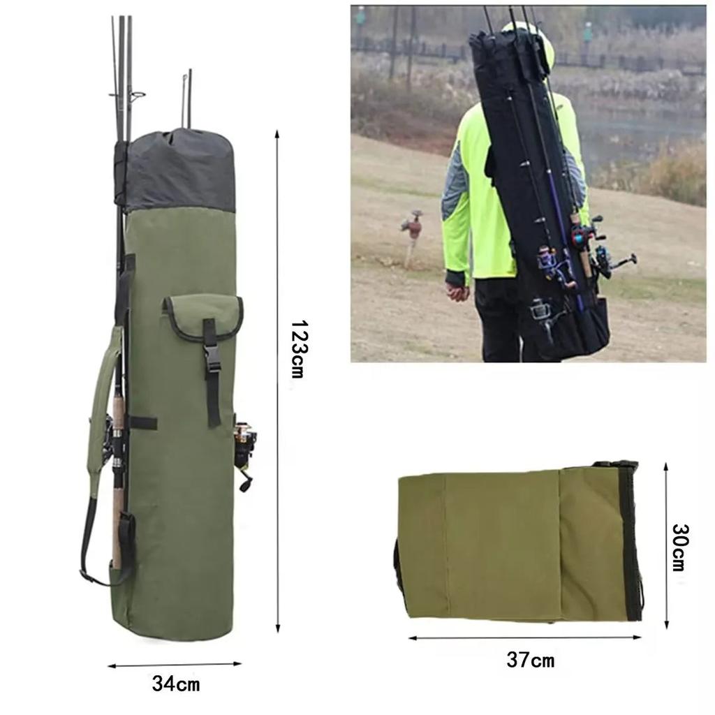 Portable Foldable Fishing Rod Cylinder Shoulder Bag by HitMyNeed