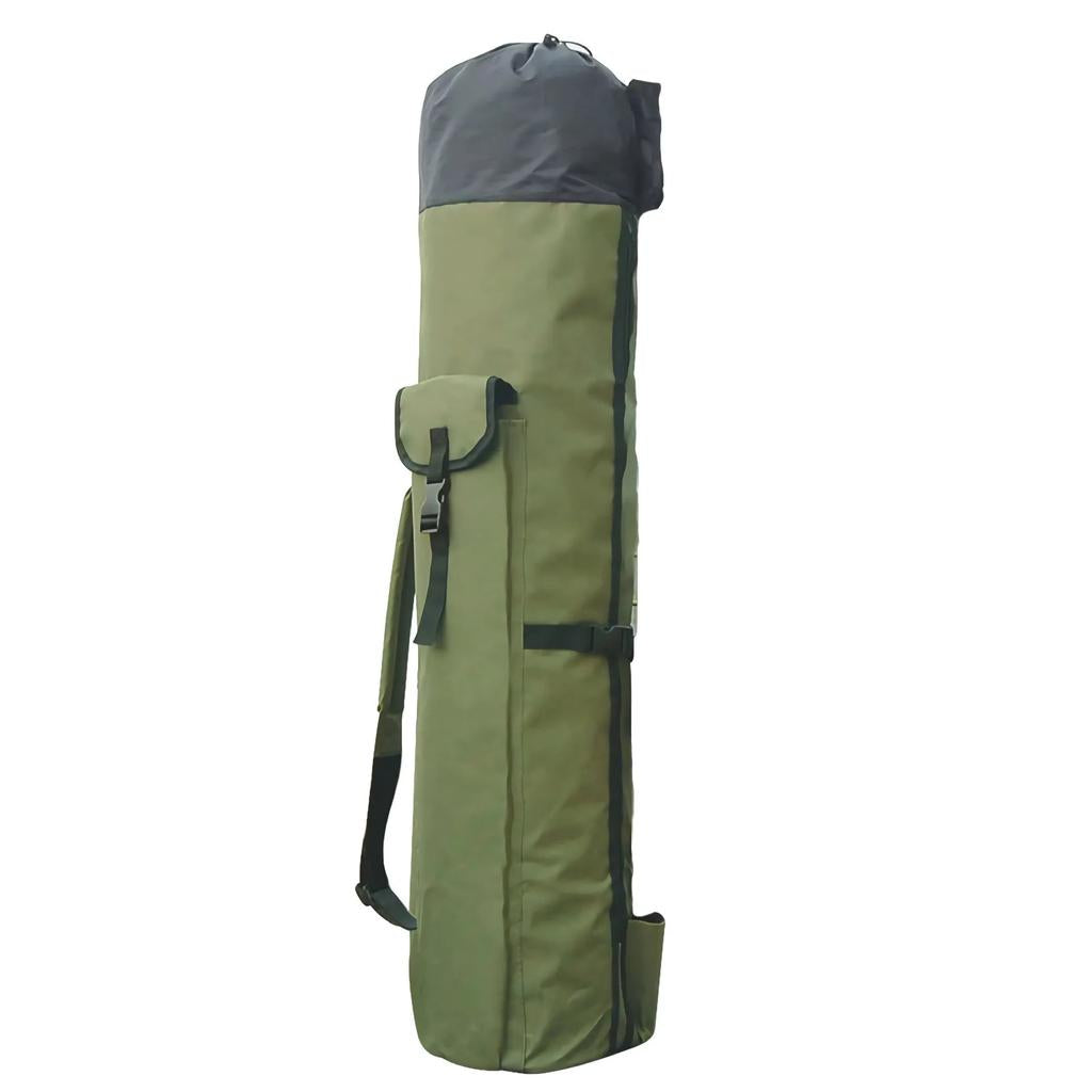 Portable Foldable Fishing Rod Cylinder Shoulder Bag army-green by HitMyNeed