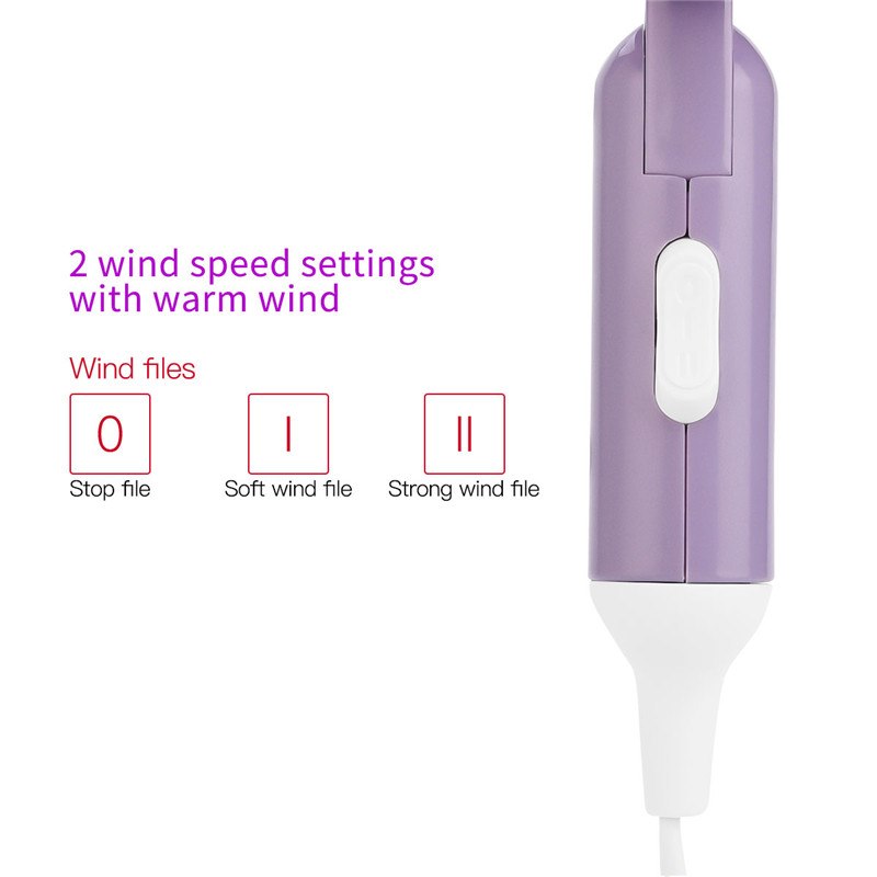 Portable Foldable Hair Dryer with 2 Speed Settings by HitMyNeed