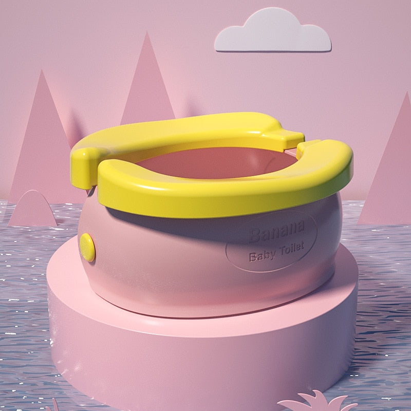 Portable Foldable Kids Banana Travel Potty pink by HitMyNeed