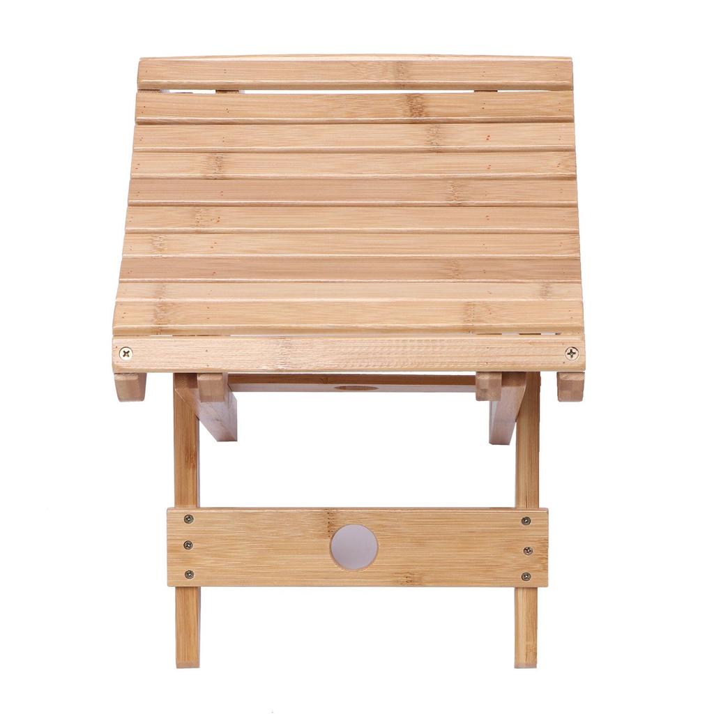 Portable Folding Bamboo Stool for Indoor & Outdoor Use by HitMyNeed