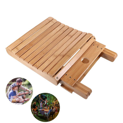 Portable Folding Bamboo Stool for Indoor & Outdoor Use by HitMyNeed