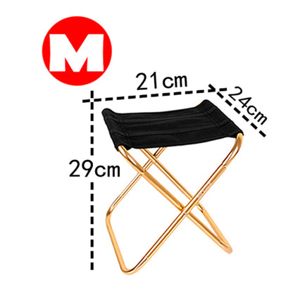 Portable Folding Camping Chair with Carry Bag gold-m by HitMyNeed