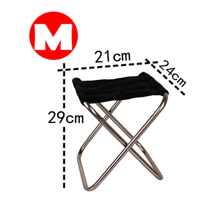 Portable Folding Camping Chair with Carry Bag gray-m by HitMyNeed