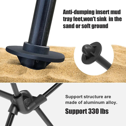 Portable Folding Camping Chair with Headrest by HitMyNeed