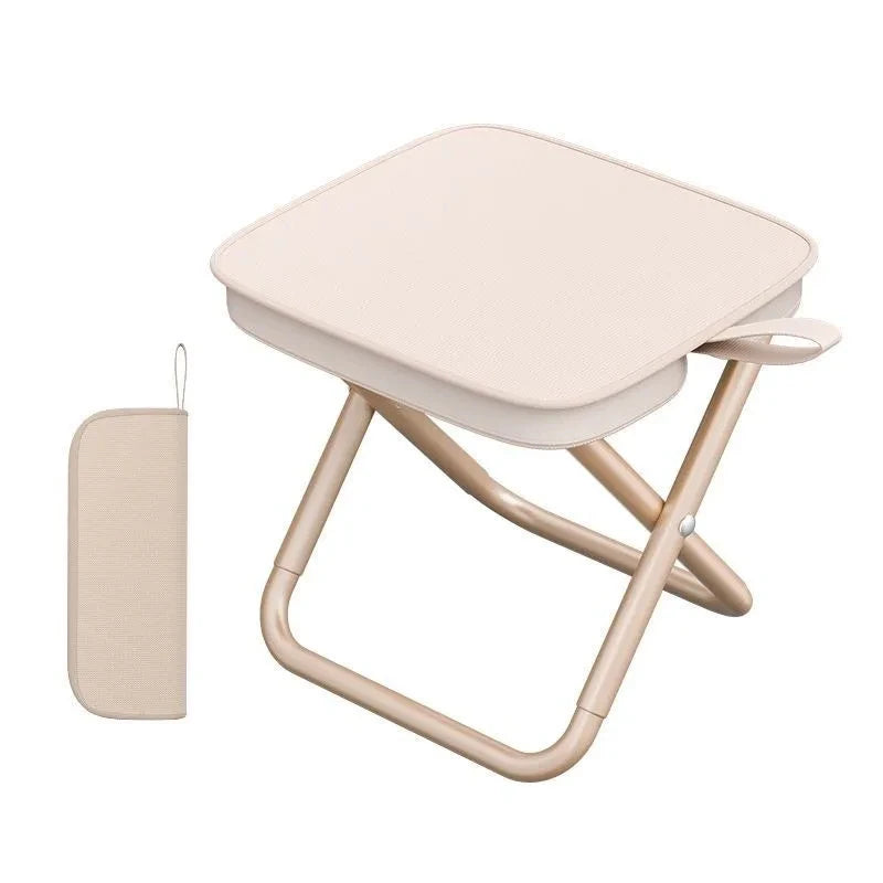 Portable Folding Camping & Fishing Stool khaki-1p by HitMyNeed