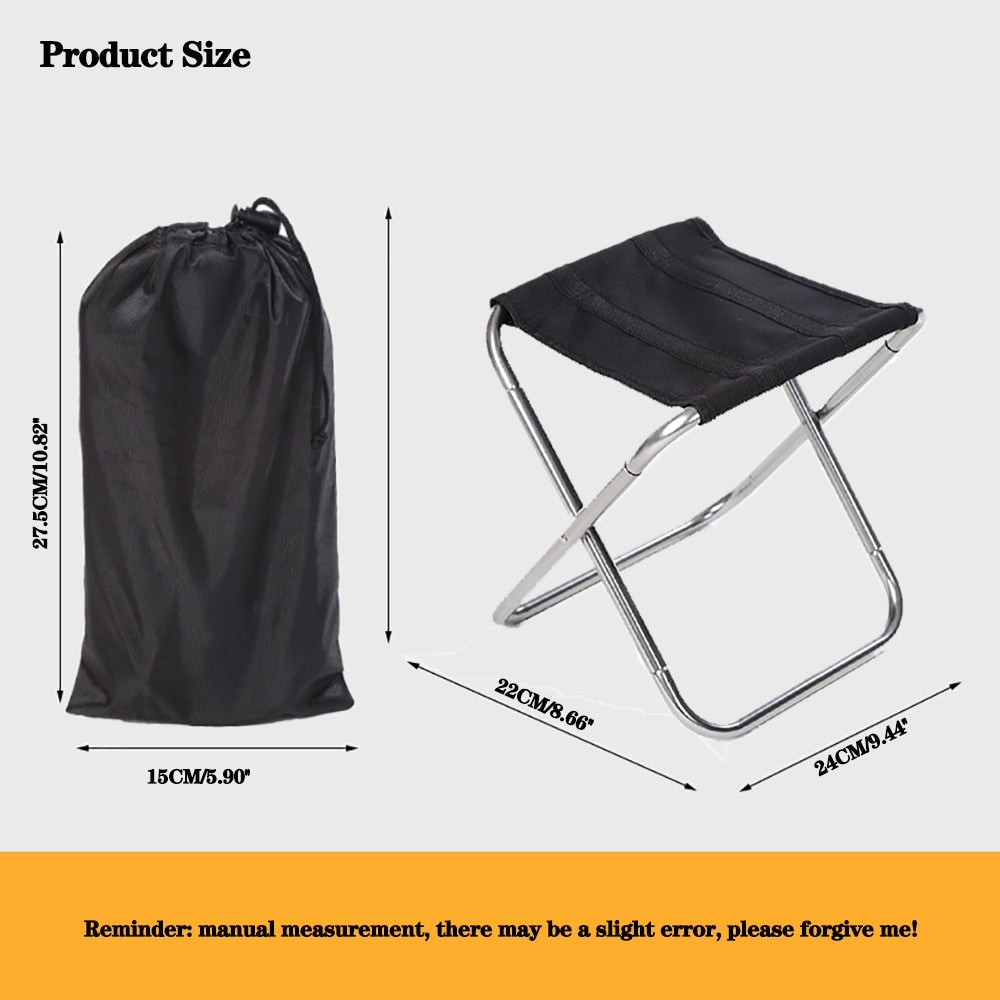 Portable Folding Camping Stool with Carry Bag by HitMyNeed