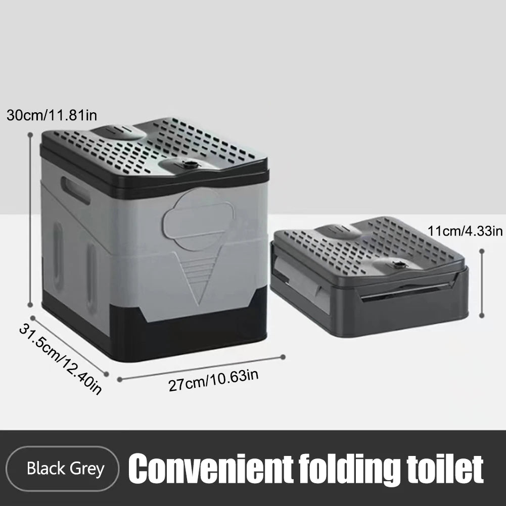Portable Folding Camping Toilet with Seat & Cover by HitMyNeed