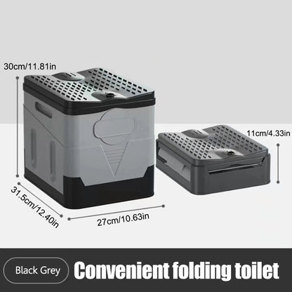 Portable Folding Camping Toilet with Seat & Cover by HitMyNeed